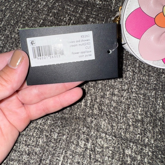 Kate Spade Flowers and Showers Pink and Cream Women's Coin Pouch - Picture 4 of 4